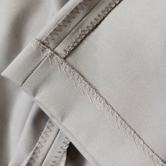 LANDS' END Chino Pants Tailored Dress Trouser Pleated Wide Leg Kahki 38x37 38 L - Picture 9 of 13